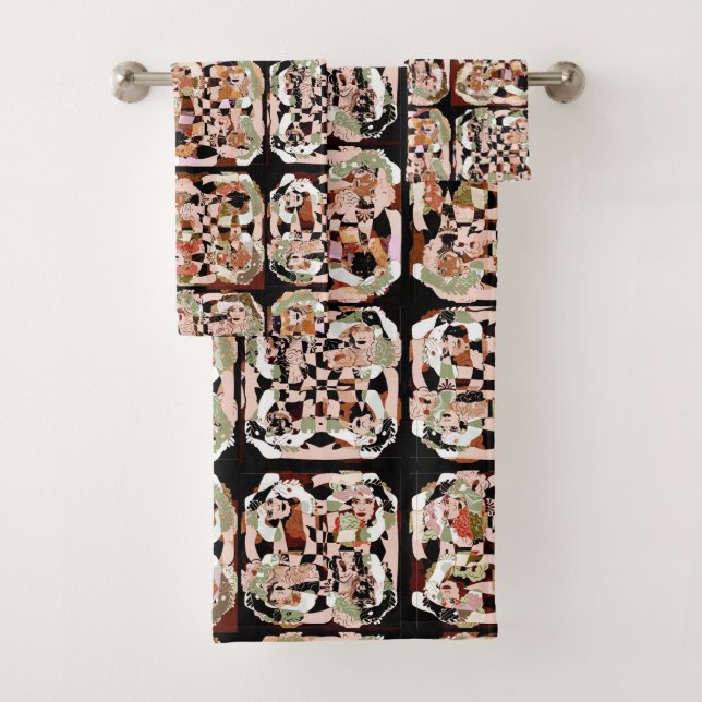 Abstrakt Badhandtuch Set (Insitu)