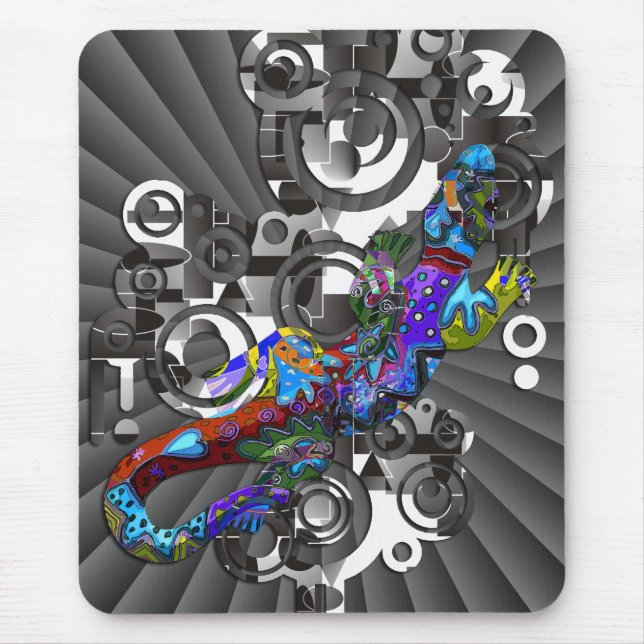 Abstrakt BALI Gecko | Härte Mousepad (Vorne)