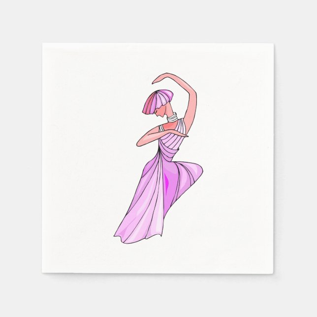 Abstrakt Ballerina Napkins Serviette (Vorderseite)