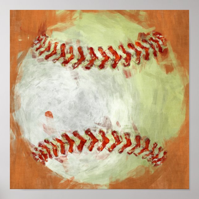 Abstrakt Baseball Poster (Vorne)