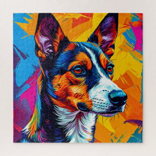 Abstrakt Basenji Dog Portrait