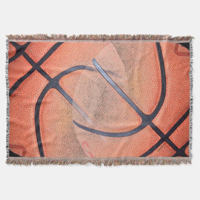 Abstrakt Basketball Decke (Vorderseite)