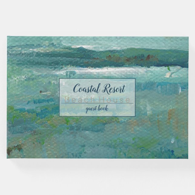 Abstrakt Beach Art Vacation Gästebuch (Vorderseite)