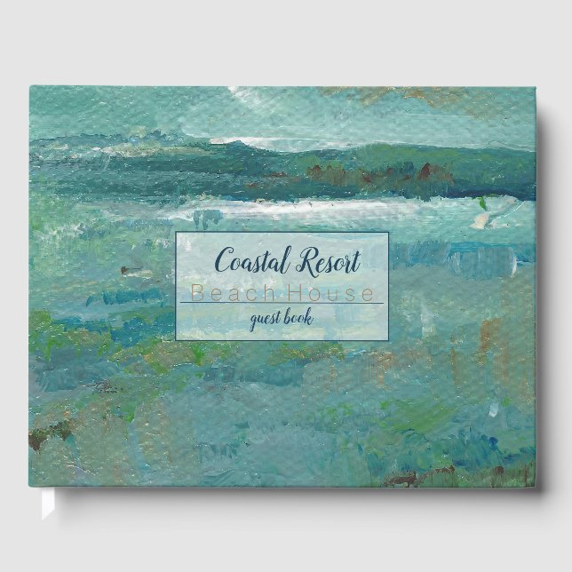Abstrakt Beach Art Vacation Gästebuch (Vorderseite)