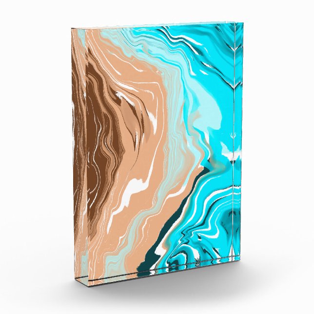 Abstrakt Beach Fluid Art Fotoblock (Links)