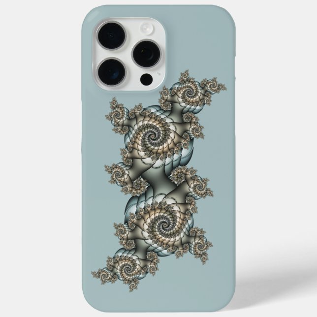 Abstrakt Beige Light Blue Fraktal Kunstgalerie Case-Mate iPhone Hülle (Rückseite)