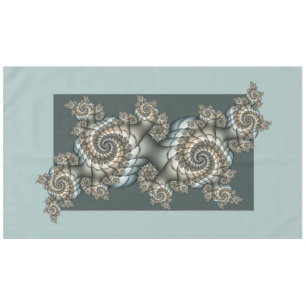 Abstrakt Beige Light Blue Fraktal Kunstgalerie Tischdecke