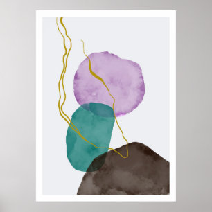 Abstrakt bemalt poster