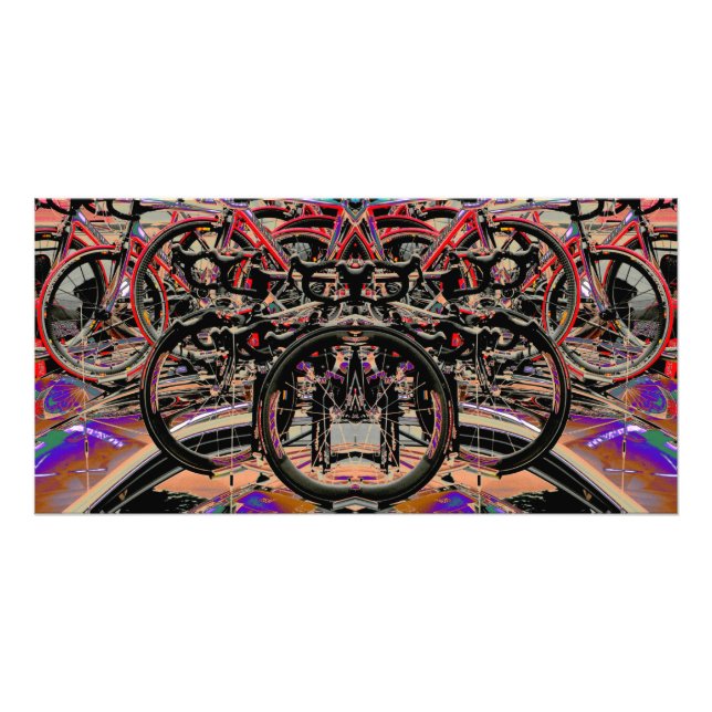 Abstrakt Bikes (Tour of Britain 2010) Poster (Vorne)