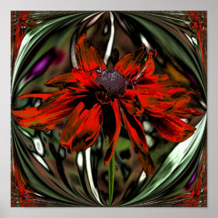 Abstrakt Black Mit Augen Susan Blume Art Poster