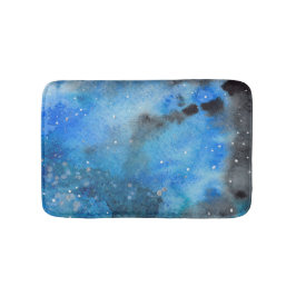 Abstrakt Blau-Farbe Badematte