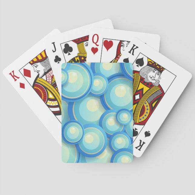 Abstrakt blau in grün spielkarten (Rückseite)