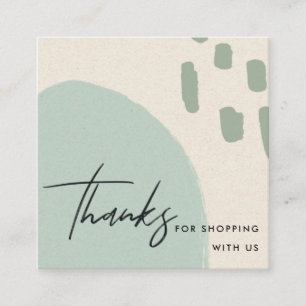 ABSTRAKT BLAU IVORY KRAFT SCANDI DANKE LOGIE QUADRATISCHE VISITENKARTE