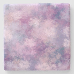 Abstrakt Blau, Lilac, rosa Acrylmalerei Steinuntersetzer