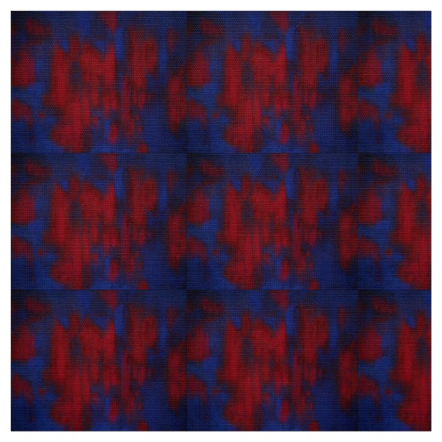 Abstrakt Blau/Rot Stoff (Muster)