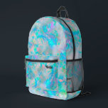 abstrakt-blauopal-inspiriert Textur Bedruckter Rucksack<br><div class="desc">opal inspiriert Backpack</div>