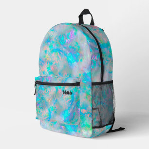 abstrakt-blauopal-inspiriert Textur Bedruckter Rucksack