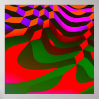 Abstrakt Blocks Cubist Print