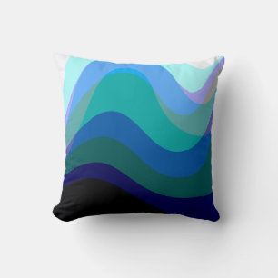 Abstrakt Blue 303 - Groovy Flows Art Kissen