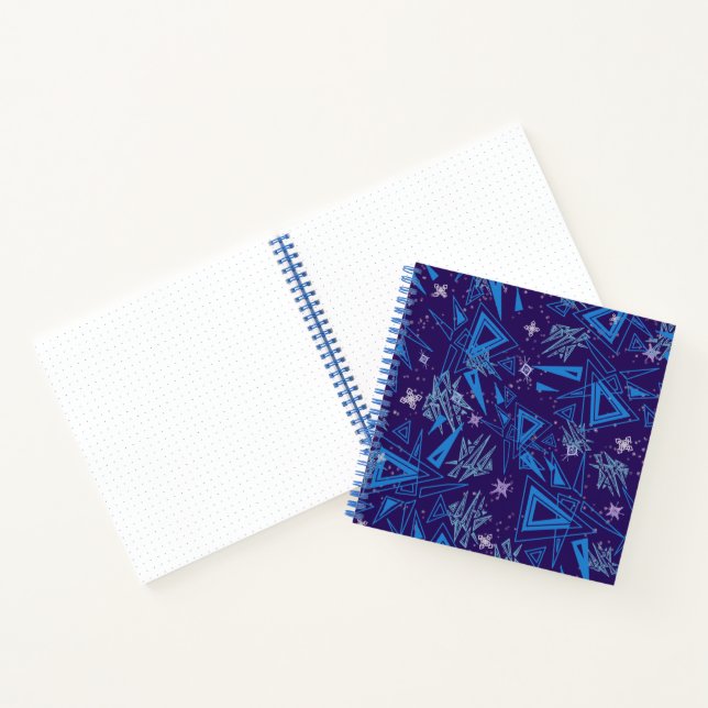Abstrakt Blue Aqua Ice Crystals Sketchbook Journal Notizbuch (Innenseite)