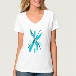 Abstrakt Blue Blume T-Shirt