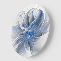 Abstrakt Blue Gray Fraktal Art Blume