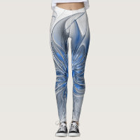 Abstrakt Blue Gray Fraktal Art Blume