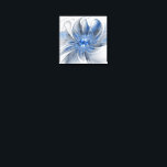 Abstrakt Blue Gray Fraktal Art Blume Leinwanddruck<br><div class="desc">Eine einzigartige Fantasy-Blume in Blau- und Grautönen,  abstrakt und elegant. Design für Ihre Leinwand und mehr.</div>