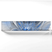 Abstrakt Blue Gray Fraktal Art Blume