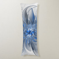 Abstrakt Blue Gray Fraktal Art Blume