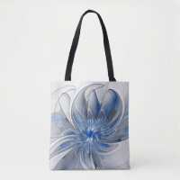 Abstrakt Blue Gray Fraktal Art Blume