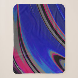 Abstrakt Blue Gray Magenta Fraktal Swirl Sherpadecke