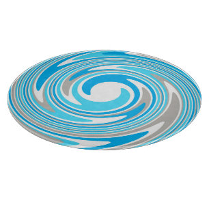 Abstrakt Blue Gray Spiral Schneidebrett