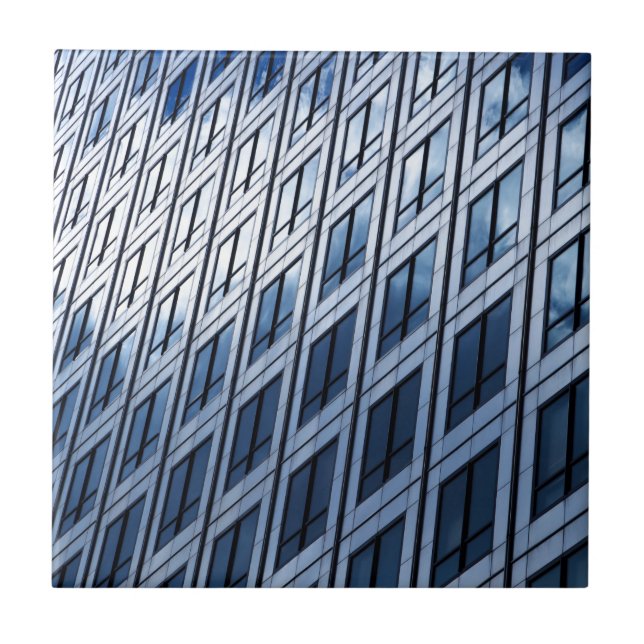 Abstrakt Blue Gray Windows Fliese (Vorderseite)