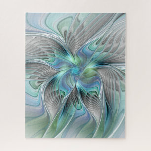 Abstrakt Blue Green Butterfly Fantasy Fraktal Art