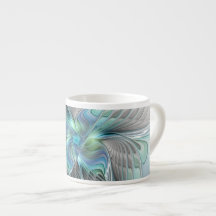 Abstrakt Blue Green Butterfly Fantasy Fraktal Art