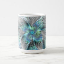 Abstrakt Blue Green Butterfly Fantasy Fraktal Art