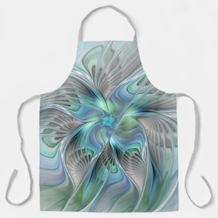 Abstrakt Blue Green Butterfly Fantasy Fraktal Art Schürze