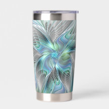 Abstrakt Blue Green Butterfly Fantasy Fraktal Art