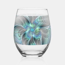 Abstrakt Blue Green Butterfly Fantasy Fraktal Art