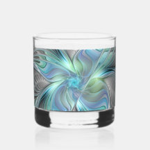 Abstrakt Blue Green Butterfly Fantasy Fraktal Art