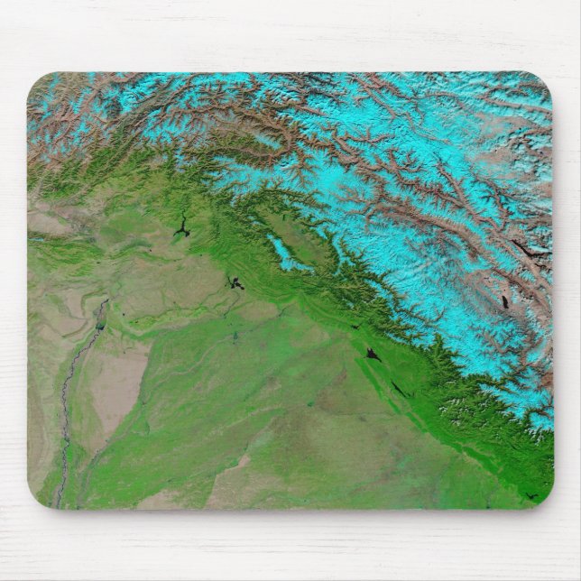Abstrakt Blue Green Mousepad (Vorne)