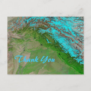 Abstrakt Blue Green Vielen Dank Postcard Postkarte