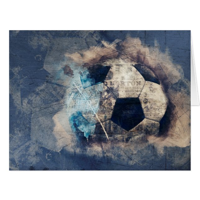 Abstrakt Blue Grunge Soccer (Vorderseite (Horizontal))