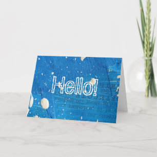Abstrakt Blue, Hallo! Karte