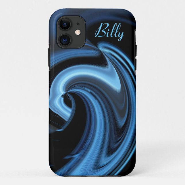 Abstrakt Blue Heart iPhone 5 Fall *Personalize* Case-Mate iPhone Hülle (Rückseite)