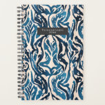Abstrakt Blue Ikat Watercolor Muster Plane Planer<br><div class="desc">Aquarellkat inspiriert blaues abstraktes Muster</div>