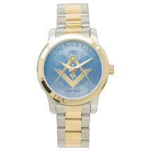 Abstrakt Blue Masonic Mit Monogramm