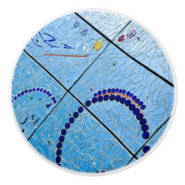 Abstrakt Blue Mirror Mosaic Keramikknauf