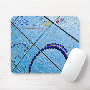 Abstrakt Blue Mirror Mosaic Mousepad